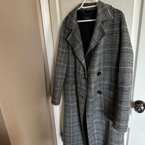 Karen Millen Black and Gray Trench Coat
